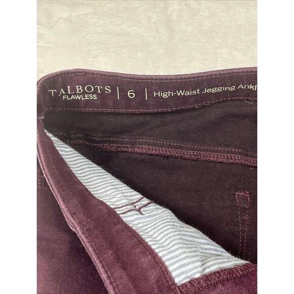 Talbots Flawless High-Waist Jegging Ankle Jeans Maroon Size 6 - Picture 4 of 7